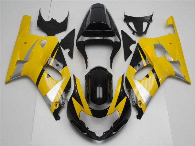 Jaune Noir Carénages Moto Suzuki GSXR 600 / 750 K1 K2 K3 2001-2003 Jaune Noir Carénages Moto Suzuki GSXR 600 / 750 K1 K2 K3 2001-2003