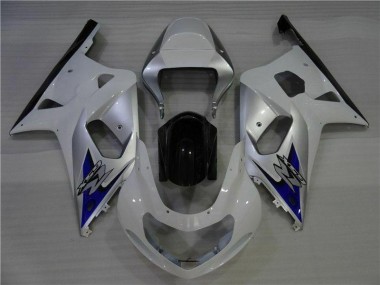 Blanc Argent Carénage Moto Suzuki GSXR 600 / 750 K1 K2 K3 2001-2003