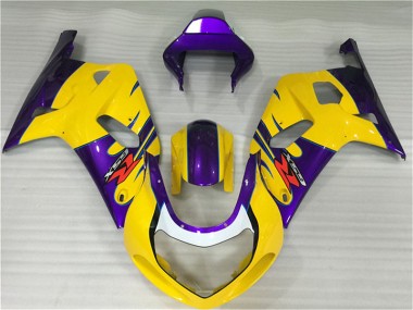 Jaune Carénages Moto Suzuki GSXR 600 / 750 K1 K2 K3 2001-2003