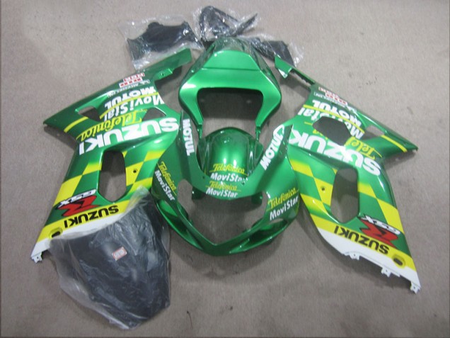 Telefunica Movistar Carénage Moto Suzuki GSXR 600 K1 K2 K3 2001-2003 Telefunica Movistar Carénage Moto Suzuki GSXR 600 K1 K2 K3 2001-2003