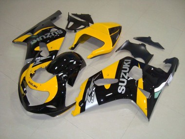 Jaune Noir Carénage Moto Suzuki GSXR 750 K1 K2 K3 2001-2003