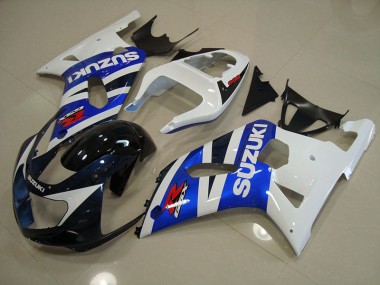 Bleu Blanc Carénage Moto Suzuki GSXR 750 K1 K2 K3 2001-2003