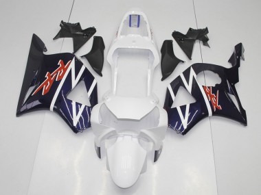 Bleu Foncé Blanc Carénage Moto Honda CBR 900 RR 954 2002-2003