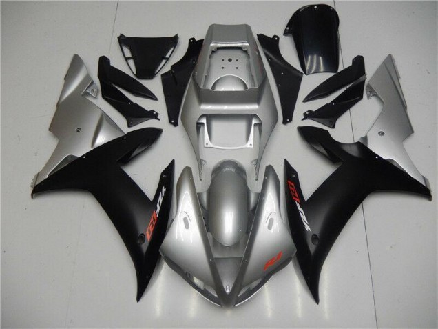 Argent Noir Carénage Moto Yamaha R1 2002-2003 Argent Noir Carénage Moto Yamaha R1 2002-2003