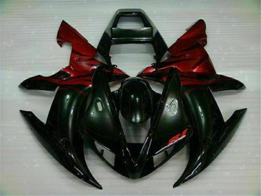Noir Rouge Carénages Moto Yamaha R1 2002-2003