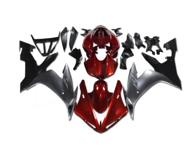 Rouge Gris Noir Carénage Moto Yamaha R1 2002-2003 Rouge Gris Noir Carénage Moto Yamaha R1 2002-2003