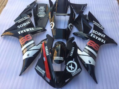 Noir Blanc Carénage Moto Yamaha R1 2002-2003
