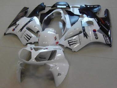 Blanc Monster Carénage Moto Kawasaki ZX12R 2002-2006