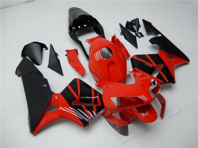 Rouge Noir Carénage Moto Honda CBR 600 RR 2003-2004 Rouge Noir Carénage Moto Honda CBR 600 RR 2003-2004