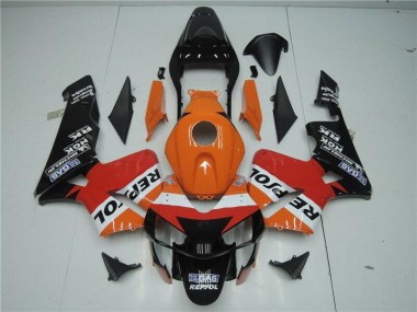 Orange Rouge Noir Repsol Carénage Moto Honda CBR 600 RR 2003-2004