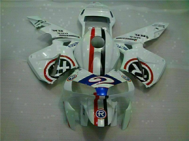 Blanc Bleu R 2 Carénage Moto Honda CBR 600 RR 2003-2004 Blanc Bleu R 2 Carénage Moto Honda CBR 600 RR 2003-2004