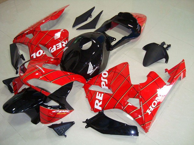 Noir Spider Man Repsol Carénage Moto Honda CBR 600 RR 2003-2004