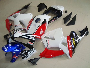 Blanc Noir Rouge Lee Carénage Moto Honda CBR 600 RR 2003-2004