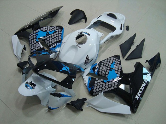 Blanc Noir Bleu Carénage Moto Honda CBR 600 RR 2003-2004 Blanc Noir Bleu Carénage Moto Honda CBR 600 RR 2003-2004