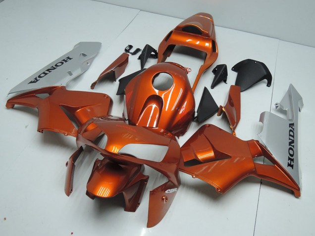 Orange Argent Carénage Moto Honda CBR 600 RR 2003-2004 Orange Argent Carénage Moto Honda CBR 600 RR 2003-2004
