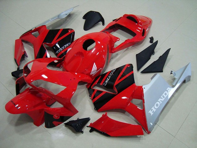 Rouge Argent Carénage Moto Honda CBR 600 RR 2003-2004 Rouge Argent Carénage Moto Honda CBR 600 RR 2003-2004