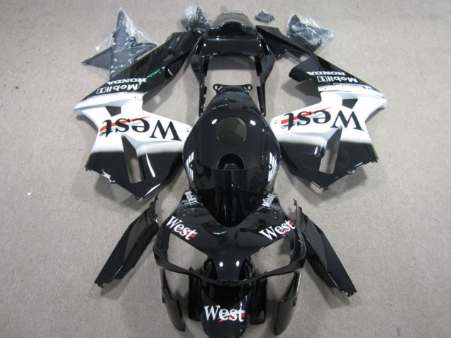 West Blanc Noir Carénage Moto Honda CBR 600 RR 2003-2004 West Blanc Noir Carénage Moto Honda CBR 600 RR 2003-2004