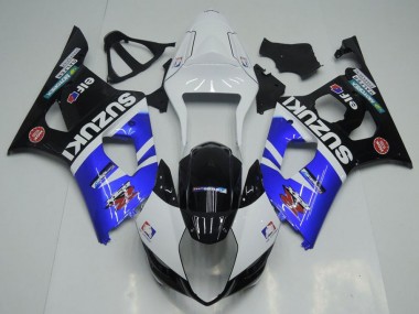 Bleu Blanc et Noir Carénage Moto Suzuki GSXR 1000 K3 2003-2004