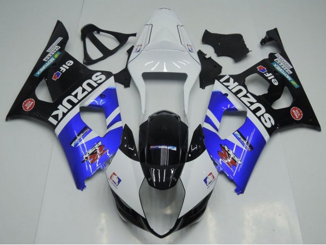 Bleu Blanc et Noir Carénage Moto Suzuki GSXR 1000 K3 2003-2004 Bleu Blanc et Noir Carénage Moto Suzuki GSXR 1000 K3 2003-2004