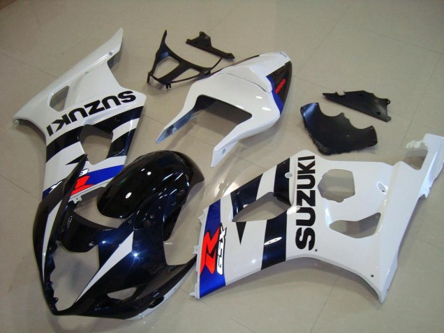 Bleu Foncé Blanc Carénage Moto Suzuki GSXR 1000 K3 2003-2004 Bleu Foncé Blanc Carénage Moto Suzuki GSXR 1000 K3 2003-2004