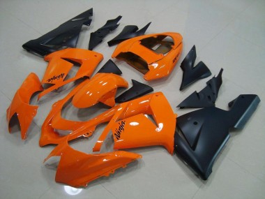Orange Noir Mat Carénage Moto Kawasaki ZX10R 2003-2005
