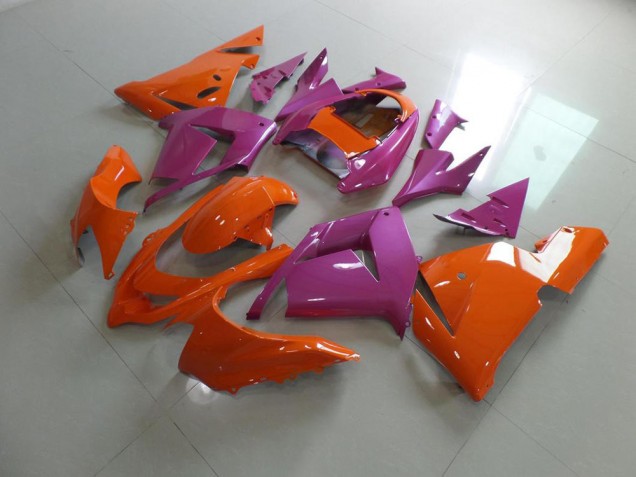 Orange et Rose Carénage Moto Kawasaki ZX10R 2003-2005