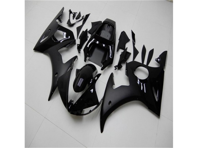 Brillant Noir Mat Carénage Moto Yamaha R6 2003-2005 Brillant Noir Mat Carénage Moto Yamaha R6 2003-2005