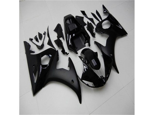 Brillant Noir Mat Carénage Moto Yamaha R6 2003-2005 Brillant Noir Mat Carénage Moto Yamaha R6 2003-2005