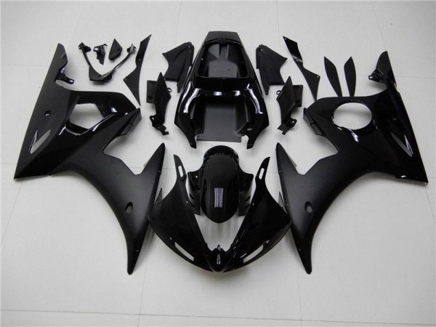 Brillant Noir Mat Carénage Moto Yamaha R6 2003-2005 Brillant Noir Mat Carénage Moto Yamaha R6 2003-2005