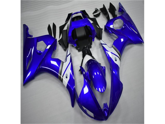 Bleu Blanc Kit Carénages Motos Complet Yamaha R6 2003-2005
