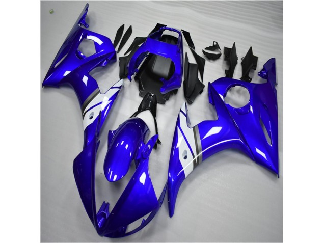 Bleu Blanc Kit Carénages Motos Complet Yamaha R6 2003-2005
