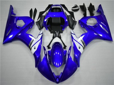 Bleu Blanc Kit Carénages Motos Complet Yamaha R6 2003-2005