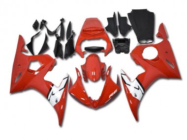 Rouge Blanc Carénages Moto Yamaha R6 2003-2005