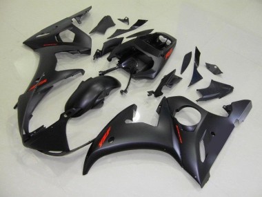 Noir Mat Rouge Décalque Carénage Moto Yamaha R6 2003-2005