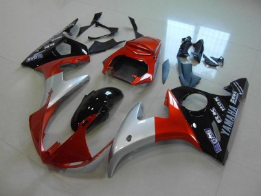 Orange Argent Noir Carénage Moto Yamaha R6 2003-2005