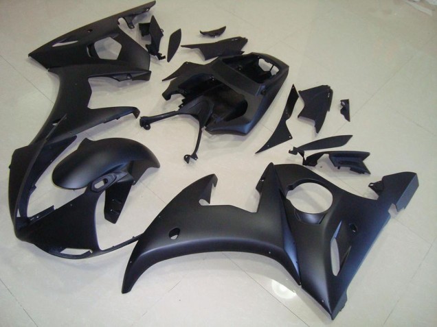 Noir Mat Carénage Moto Yamaha R6 2003-2005 Noir Mat Carénage Moto Yamaha R6 2003-2005