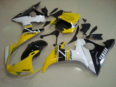 Jaune Anniversary Carénage Moto Yamaha R6 2003-2005