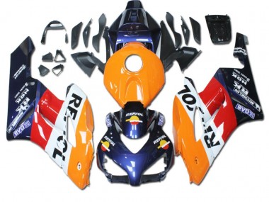 Orange Rouge Bleu Repsol Carénage Moto Honda CBR 1000 RR 2004-2005
