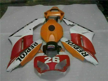 Orange Rouge Repsol 26 Carénage Moto Honda CBR 1000 RR 2004-2005