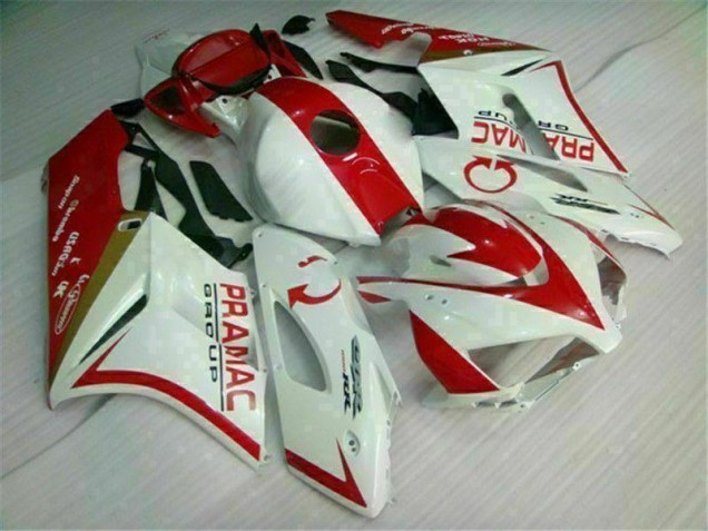 Blanc Rouge Kit Carénages Motos & Plastique Honda CBR 1000 RR 2004-2005 Blanc Rouge Kit Carénages Motos & Plastique Honda CBR 1000 RR 2004-2005