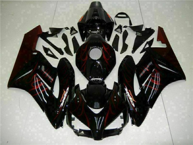 Rouge Flamme Noir Carénage Moto Honda CBR 1000 RR 2004-2005 Rouge Flamme Noir Carénage Moto Honda CBR 1000 RR 2004-2005