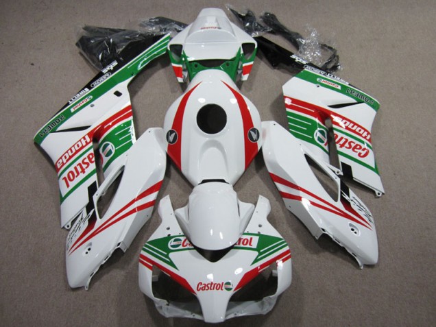 Blanc Rouge Castrol Carénage Moto Honda CBR 1000 RR 2004-2005 Blanc Rouge Castrol Carénage Moto Honda CBR 1000 RR 2004-2005