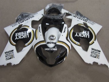 Noir Blanc Lucky Strike Motul Carénage Moto Suzuki GSXR 600 K4 2004-2005