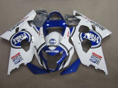 Bleu Blanc Lucky Strike Motul Carénage Moto Suzuki GSXR 600 K4 2004-2005