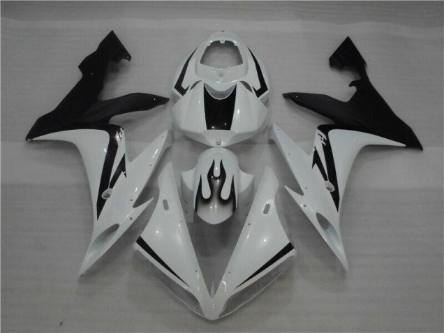 Blanc Noir Flamme Carénage Moto Yamaha R1 2004-2006