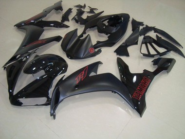 Noir Mat Rouge Carénage Moto Yamaha R1 2004-2006