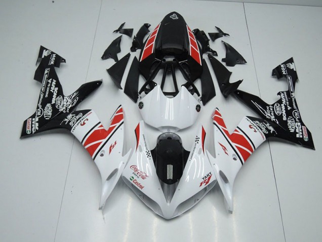 Blanc Noir Décalque Carénage Moto Yamaha R1 2004-2006