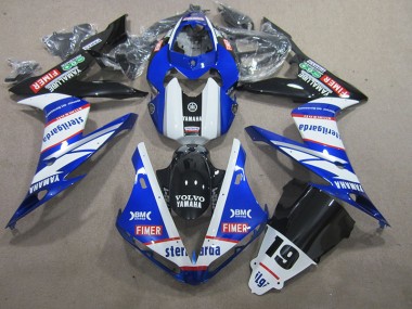 Bleu Blanc Volvo Sterilgarda 19 Carénage Moto Yamaha R1 2004-2006