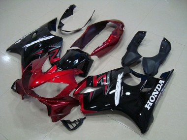 Rouge Bonbon Noir Carénage Moto Honda CBR 600 F4i 2004-2007