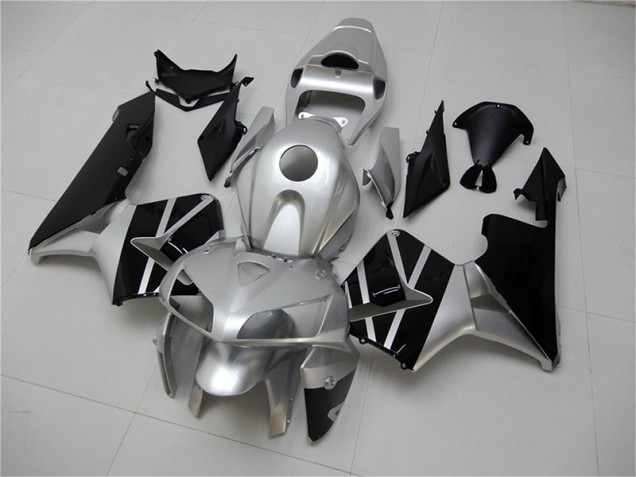 Argent Noir Carénage Moto Honda CBR 600 RR 2005-2006 Argent Noir Carénage Moto Honda CBR 600 RR 2005-2006